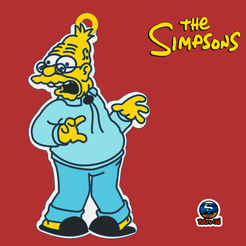 abuelo-tinker-b.png STL file Simpsons grandfather keychain.・Model to download and 3D print