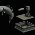 coalfish-open-mouth-statue-box-82.png COALFISH / POLLACHIUS VIRENS trophy with storage space for 3d printing