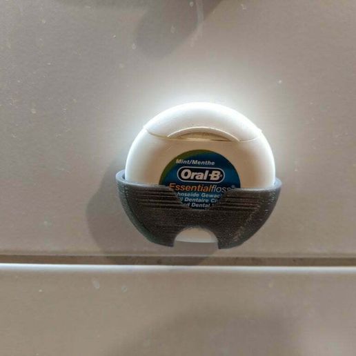 Download Free STL File Wall Mount For OralB Essential Floss • 3D ...