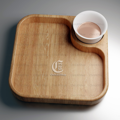 1.png Square Shaped Tray - 3D STL file and vector files - Dxf, Svg, Eps, Pdf, Ai for CNC