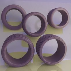 tyres.jpg STL file TYRE PACK - 15 to 20 inch - 1/24 MODEL・3D printing model to download