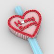 Honey-Bunny_1-color-_TPP-_Teo.jpg Straw Topper Honey Bunny Fits Standard & Stanley Straws | STL, 3MF pre-paintted