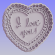 ValentineHearthILoveYou3.png Valentine's Day Heart "I Love You" Cookie Cutter and Stamp - Sweet Sentiments in Every Bite!