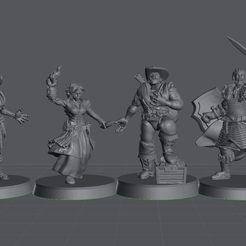 All.png STL file HeroQuest Mythic Tier Heroes + Extra & Cards・3D print design to download