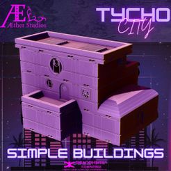 1.jpg Fichier 3D Tycho City - Bâtiments simples de science-fiction・Idée pour impression 3D à télécharger, AetherStudios