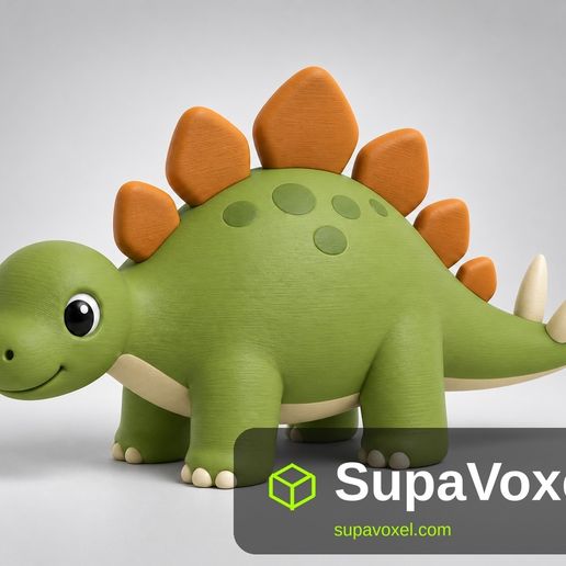Cute Stegosaurus - AI Generated Free STL 3D model