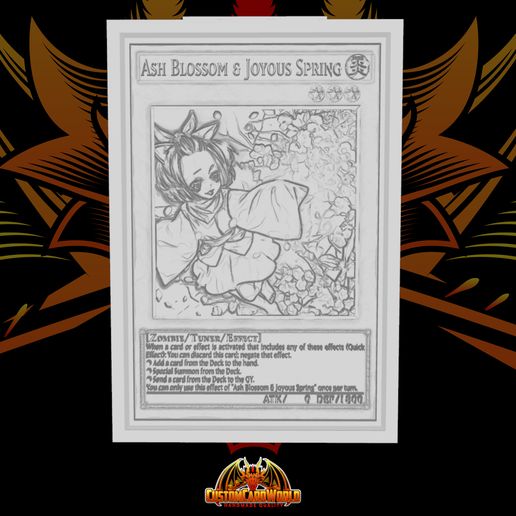 YUGIOH 3D CARD - Ash Blossom & Joyous SpringFree STL File for 3D  printingCults