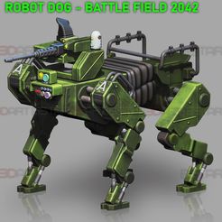 001.jpg Download STL file Robot Dog - Battle Field 2042 - High Quality Model • Object to 3D print, Bstar3Dart