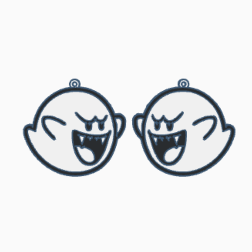 Boo Key Chain Charm (Super Mario Villian) 3D model