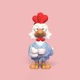Cod133-Sleepy-Hen-1.jpeg Fichier 3D Poule mouillée・Modèle à télécharger et à imprimer en 3D