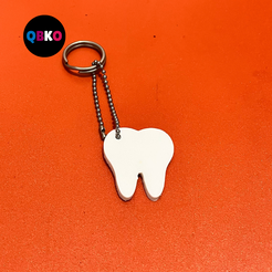 QBKO-15.png tooth keychain (Print in place)