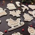 IMG_7713.jpg Gingerbread Christmas Ornaments | Cute Holiday Cookie STL Set