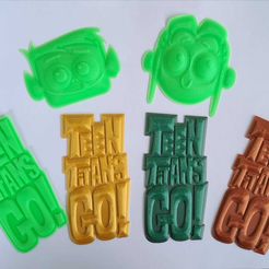 Foto-Prototipo.jpeg STL file Teen Titans - Beast Boy - Cyborg - Raven - Robin - Starfire - Letrero・3D print object to download