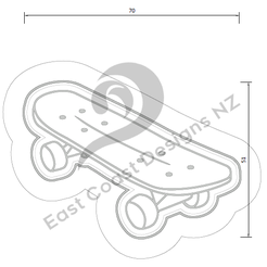 ECD841A-Skateboard_01.png Archivo STL Juego de corte y estampado de 2 piezas Skateboard・Objeto imprimible en 3D para descargar