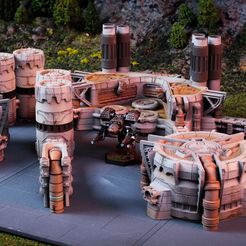 Fluidworks-Processign-Station-2-WM.jpg Файл 3D HEXTECH - Industrial Fluidworks - Core Bundle (Battletech Compatible Hex Terrain)・Модель для загрузки и печати в формате 3D
