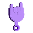 ROCK'N'ROLL.stl Free STL file PRINT-IN-PLACE ROCK 'N' ROLL KEYCHAIN・3D printer model to download