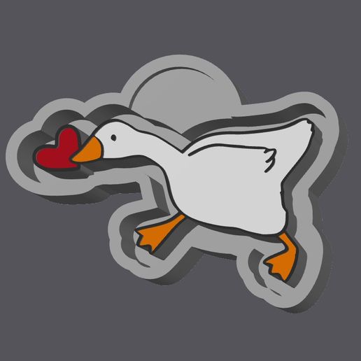 Goose with Heart Freshie Mold Housing 3D model