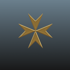 maltese-cross.png Файл STL Мальтийский крест・Шаблон для 3D-печати для загрузки