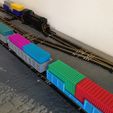 IMG_6366.jpg Three Versions of N scale Model Train Intermodal Cargo Container in Three Sizes: 20' 30' & 40'