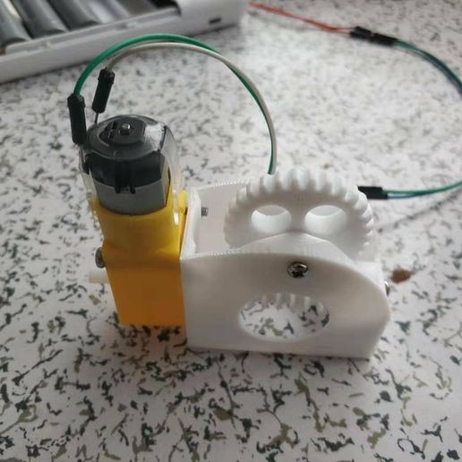 1356350d38fc1b567569bf644b1fc64.jpg 3D printed electric worm gear