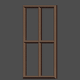 RectangleWindow-02.png Wooden Window Frame Rectangle (28mm Scale)