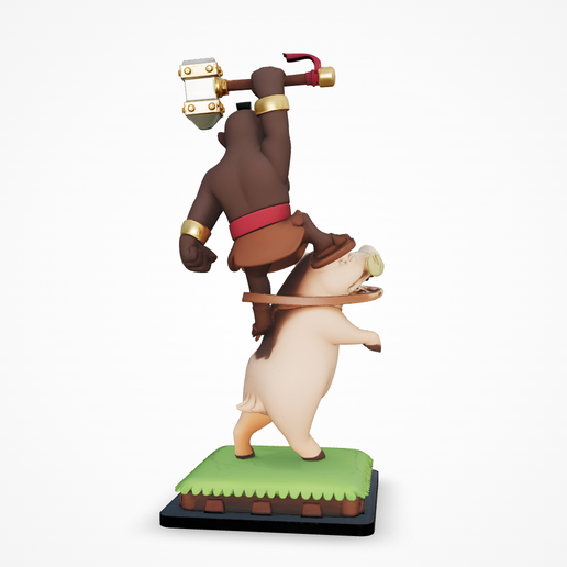 🐗 Hog Rider - Clash of Clans & Royale Fan Art Miniature・ STL File for ...