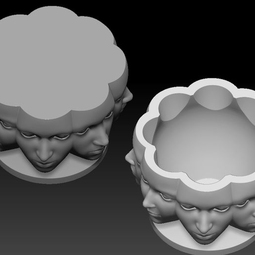 faces of many countries planter or plinth 3D model