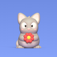 Cod37-Cat-Flower-1.png Archivo 3D Flor de gato・Diseño de impresión en 3D para descargar