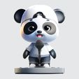004.jpg Adorable Panda Singer Modèle 3D - Optimisé pour l'impression 3D