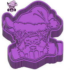 ink.png Santa Hochland Kuh Baby Freshie STL Form Gehäuse