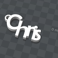 inage.png Fichier STL gratuit PORTE-CLEF PERSONALISABLE Chris・Modèle à télécharger et à imprimer en 3D