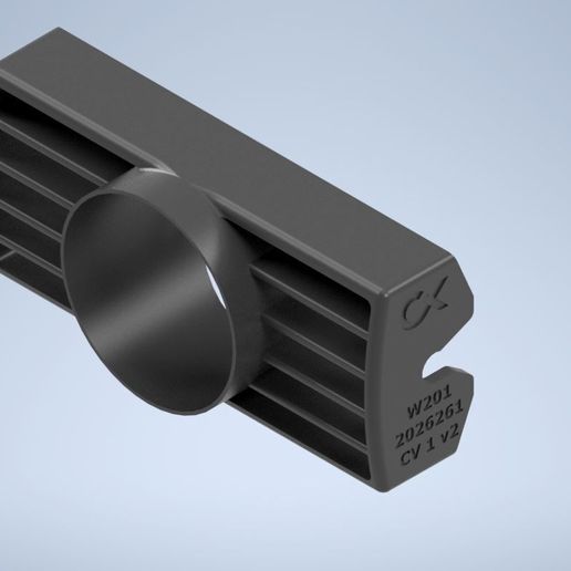 Mercedes W201 central air vent gauge holder v2 (1 gauge)