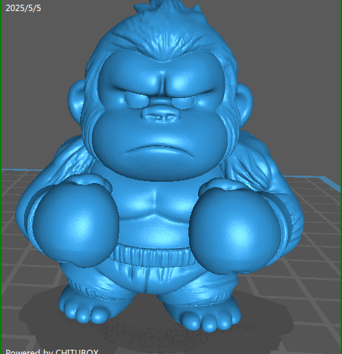 Monkey boxing chibi 3D model