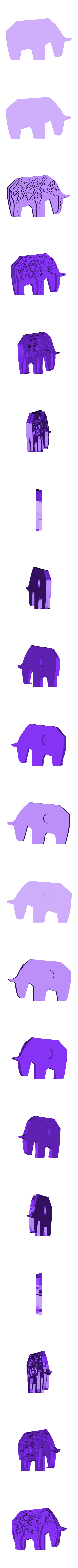 elephant.stl Digital Safari Stamps