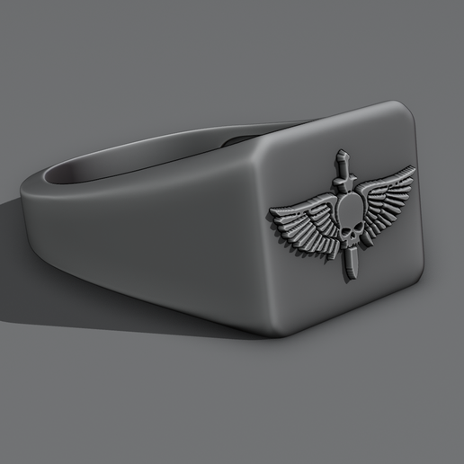 war_hammer 40 K Adept Astartes Symbol Ring 3D model
