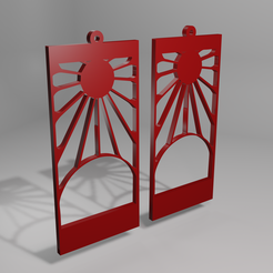 tanjiro.png Archivo STL Aretes Tanjiro Kamado / Kimetsu no yaiba・Diseño de impresora 3D para descargar