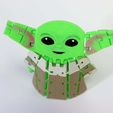 BabyYodaPost_1.jpg Fichier STL gratuit Flexi Articulated Baby Yoda (The Child) from The Mandalorian・Plan imprimable en 3D à télécharger, fixumdude