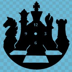 ajedrez.jpg Fichier STL HORLOGE D'ÉCHELLE・Design pour imprimante 3D à télécharger