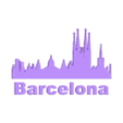 Barcelona_all.stl Wall silhouette - City skyline Set