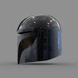 0_26.jpg Star Wars The Mandalorian Damaged Helmet 3D print model Cosplay