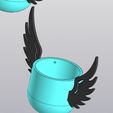 4.jpg Set 3 Hanging Planters Angel wings with or without pentagram