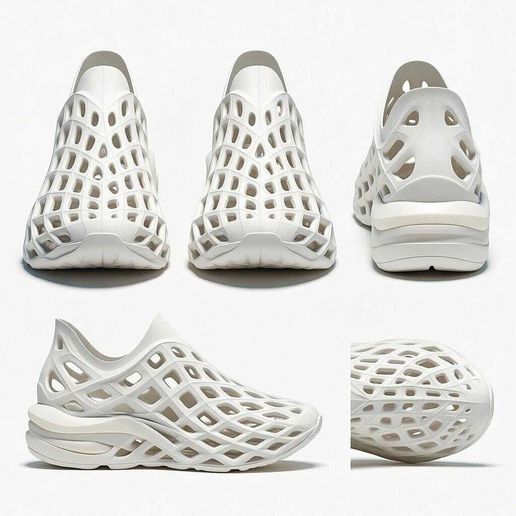Futuristic 3D Printable Lattice Sneaker STL: Wearable Art Footwear Concept (Single Shoe)