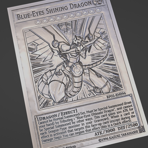 Blue Eyes Shining Dragon - Yugioh STL File for Cults