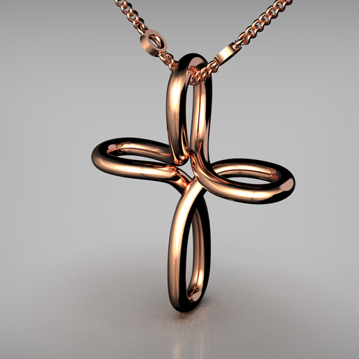 ♾️ Tiffany Infinity Cross Pendant・ STL File for 3D printing・Cults