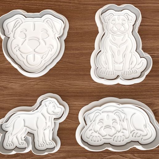Pitbull Cookie Cutter Set