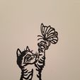 20240125_211853.jpg Cat with butterfly, line art cat with butterfly, wall art cat with butterfly, 2d art cat with butterfly