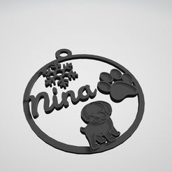 Nina.png Fichier STL Bola Natal Nina・Modèle à télécharger et à imprimer en 3D