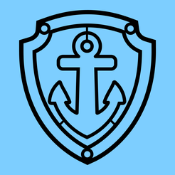 paw-patrol-zuma-badge-blue.png STL file Paw Patrol Zuma Badges 2D Wall Decoration・3D printer model to download