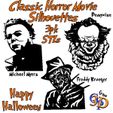 Horror-Silhouettes-IMG.jpg Halloween Horror Silhouette 3pk Michael Myers Freddy Krueger Pennywise