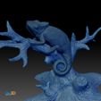 3DPrint2.jpg Panther Chameleon (Furcifer pardalis Sambava) STL 3D Print Model with Full-Size Texture High Polygon